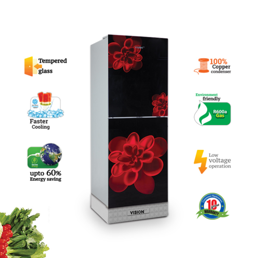 VISION Glass Door Refrigerator Re-200l