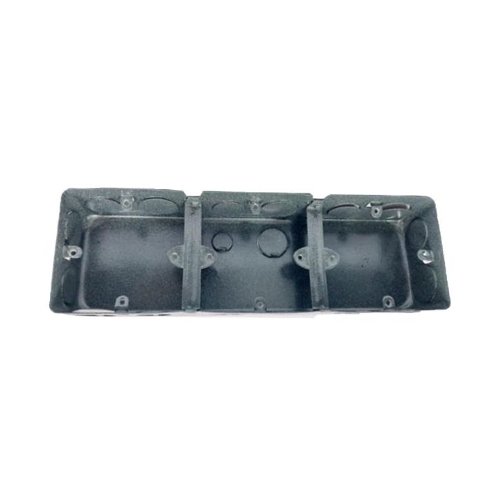 Click three gang metal junction box , switch on metal single mold wall 3 part 3 gang